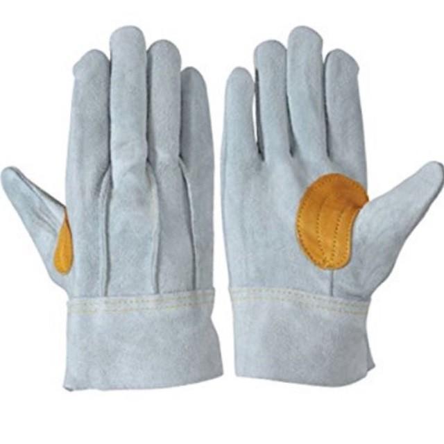シモン 10双セット 107AP 銀当付 牛床革 銀当付 背縫 作業用 革手袋