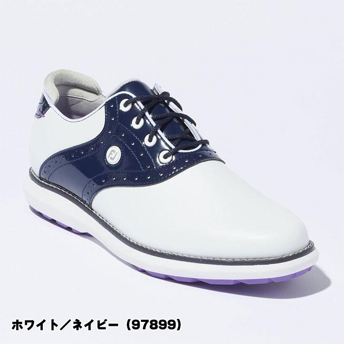 FootJoy ゴルフシューズ(女性用) ホワイト/グリーン/パープル2025年