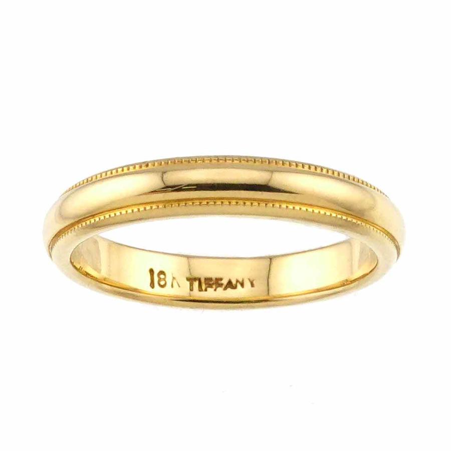 TIFFANY&Co.（ティファニー） ミルグレイン バンド 8号 リング K18 YG