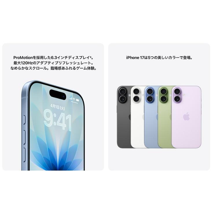 iPhone 17 「新品・未開封品」 SIMフリー 256GB ラベンダー : Quality