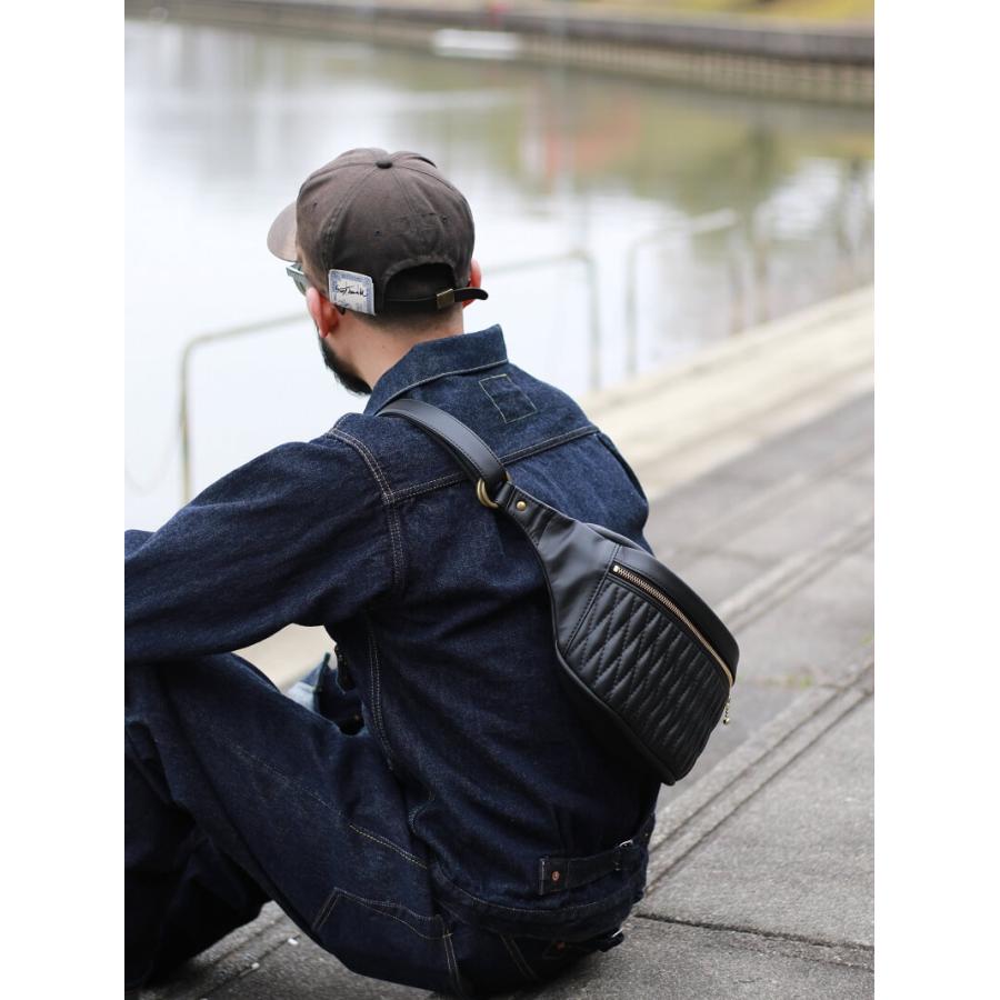ダイヤ ウエストバッグ BACKDROP Leathers DIA WAISTBAG 本革 バイカー
