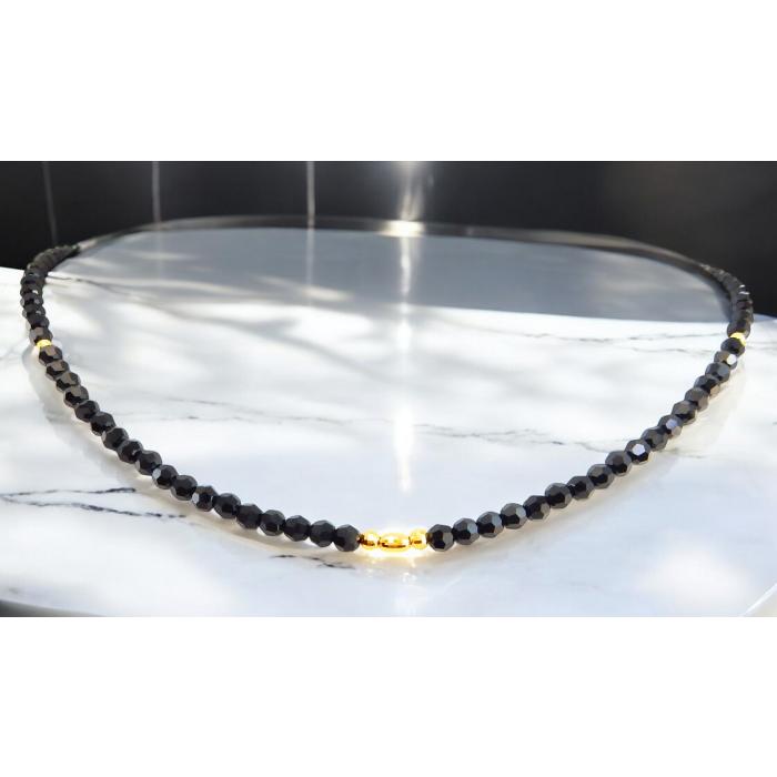 18金 k18 18k ネックレス メンズ ゴールド ブラックダイヤモンドカラー