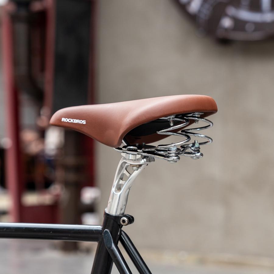 ROCKBROS 自転車 サドル 自転車サドル 交換 ワイド ビンテージ