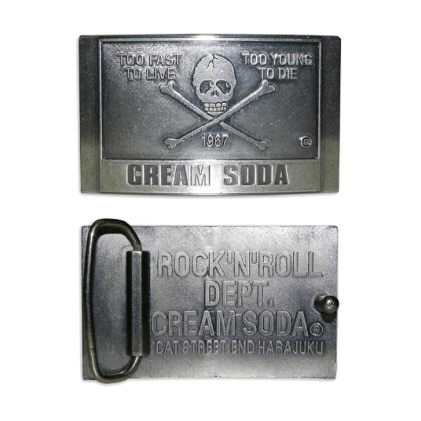 クリームソーダ（CREAM SODA） CS角ドクロバックル ゴールド/シルバー