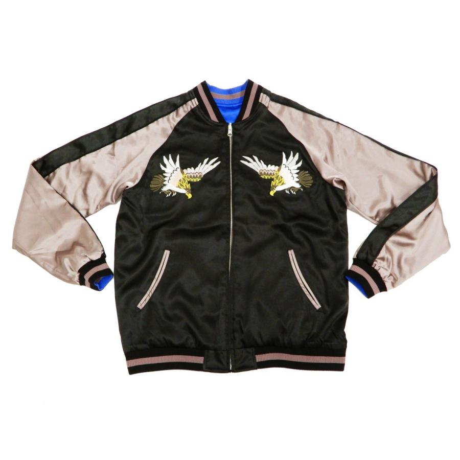 ジャパネスク スカジャン 3RSJ-552 鷹龍日本地図 x 虎 リバーシブル