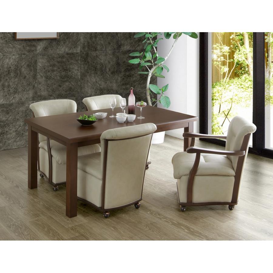 ダイニングこたつ 勝山150 ダイニングテーブル単品 ハイタイプ 600w