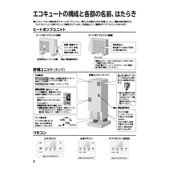 日立（HITACHI） BHP-FG46XU 給湯器 エコキュート フルオート 標準