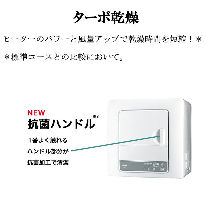 TOSHIBA（東芝） ED-45A4(W) 衣類乾燥機 乾燥容量4.5kg ピュアホワイト