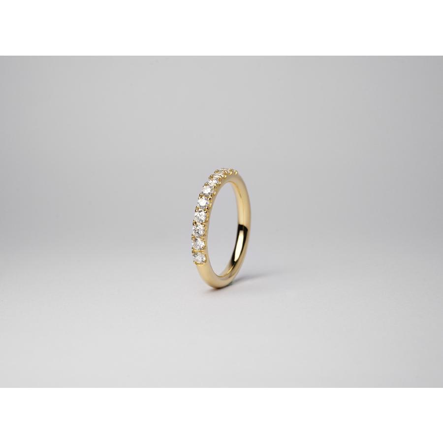 K18 ダイヤモンド ハーフエタニティリング 0.5ct ドーナツ型 太め 18金