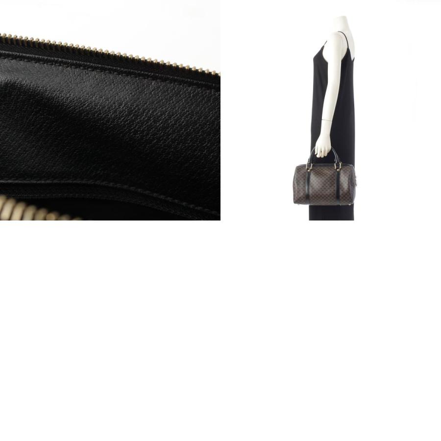 CELINE（セリーヌ） PVC 黒マカダム トリオンフ ミニ ボストンバッグ