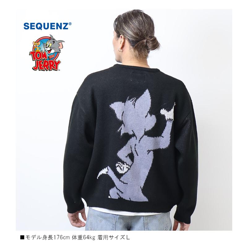 SEQUENZ トムとジェリー キャラクター セーター ニット クルーネック