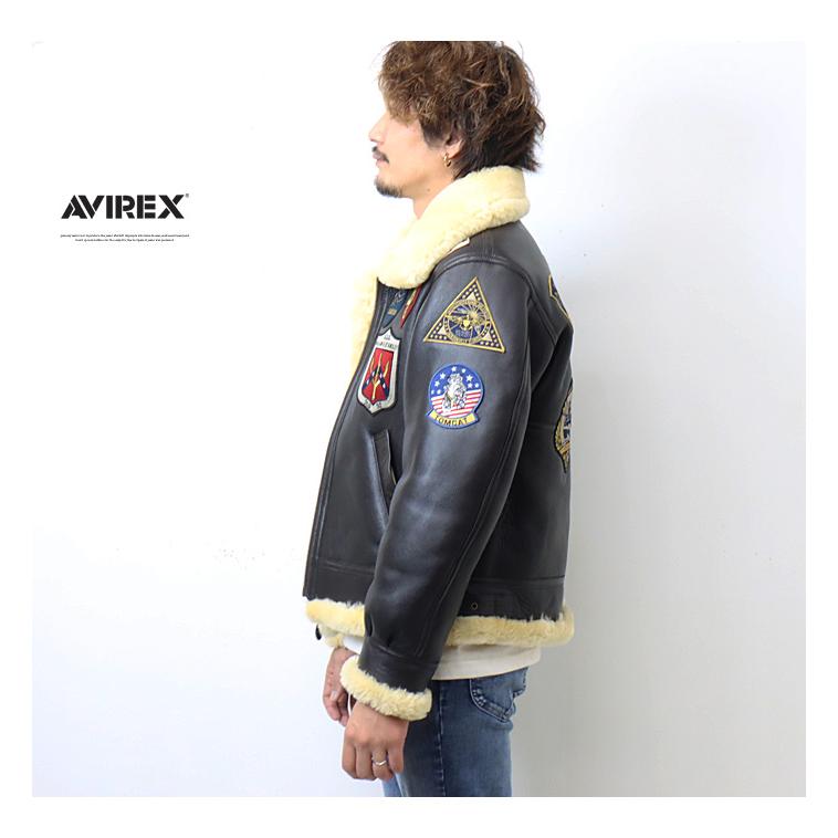AVIREX（アヴィレックス） リアルムートン B-3ジャケット TOP GUN