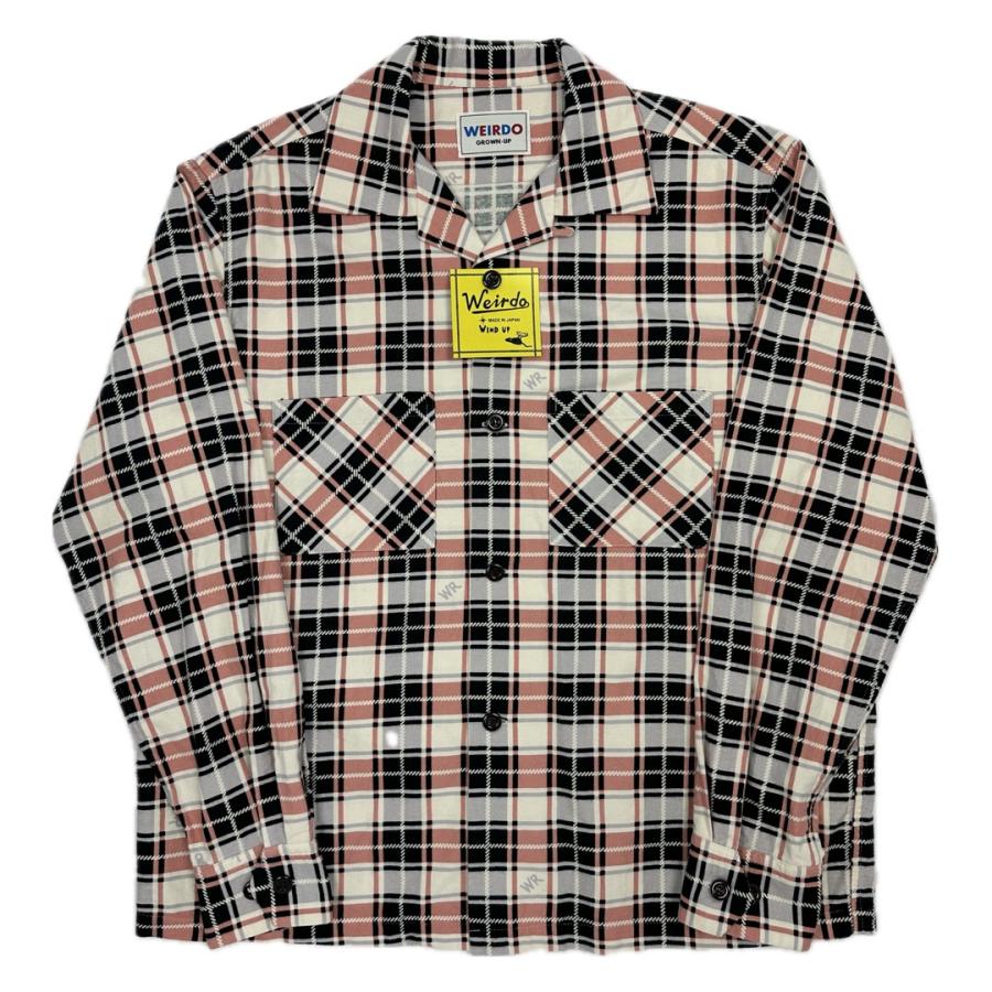 WEIRDO（ウィアード） 2XLサイズ オープンカラーシャツ チェック 長袖
