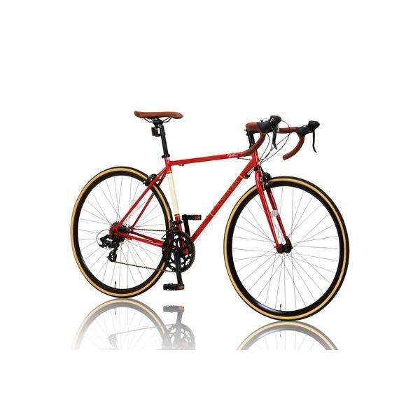 ロードバイク 700c（約28インチ）/レッド(赤) シマノ14段変速 軽量 重