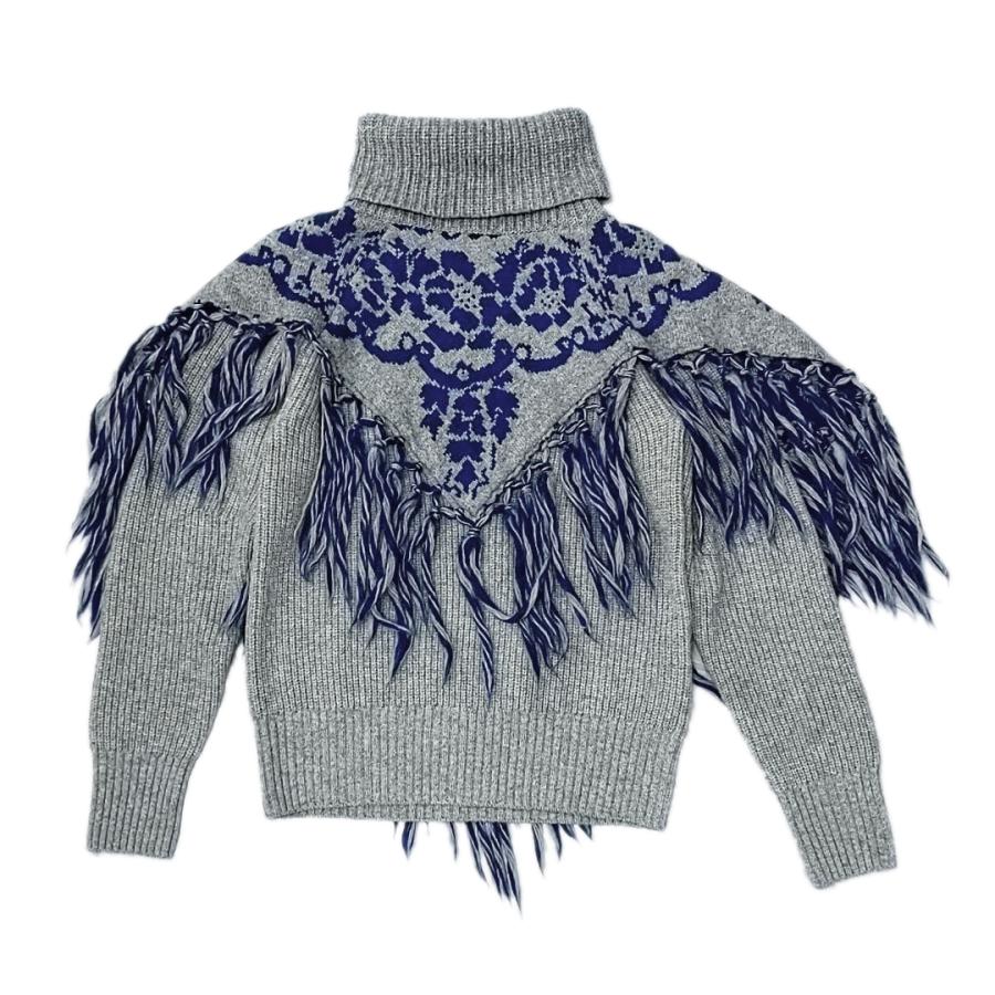 送料無料 美品 サカイ sacai セーター フリンジ ニット 長袖 19-04560