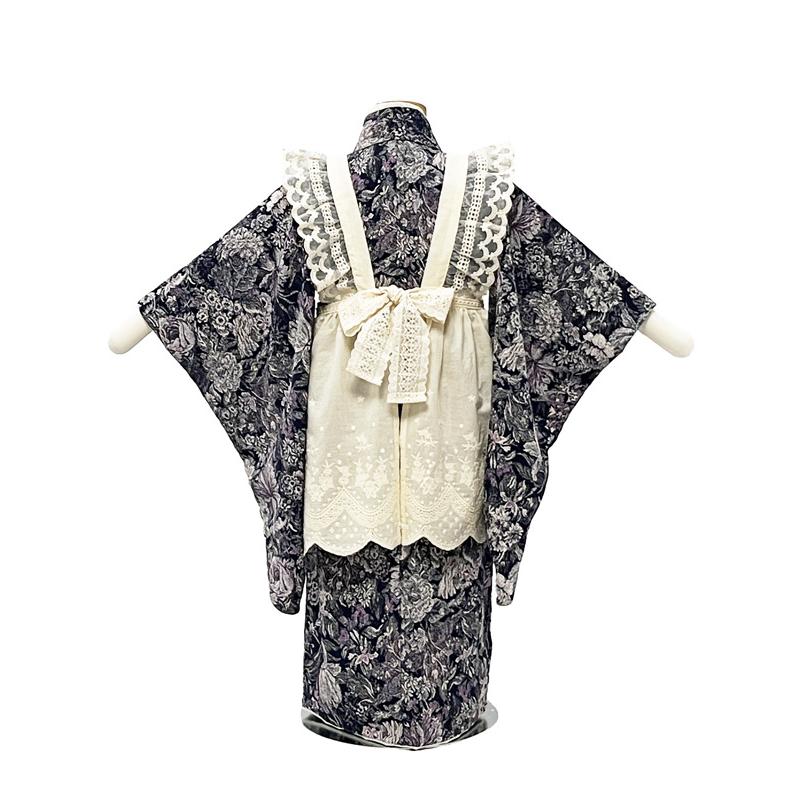 七五三 着物 3歳 女の子 被布エプロン レンタル ナチュラル ラフィネ