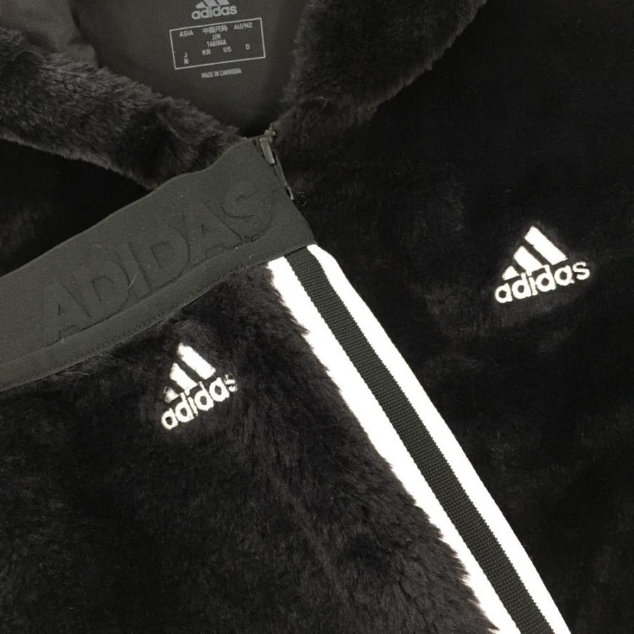 adidas（アディダス） 上下セット(ボアジャケット×スカート) 黒×白 3