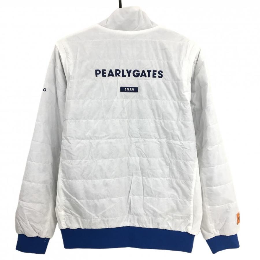 超美品】パーリーゲイツ 中綿リバーシブルジャケット 白×ブルー 4WAY