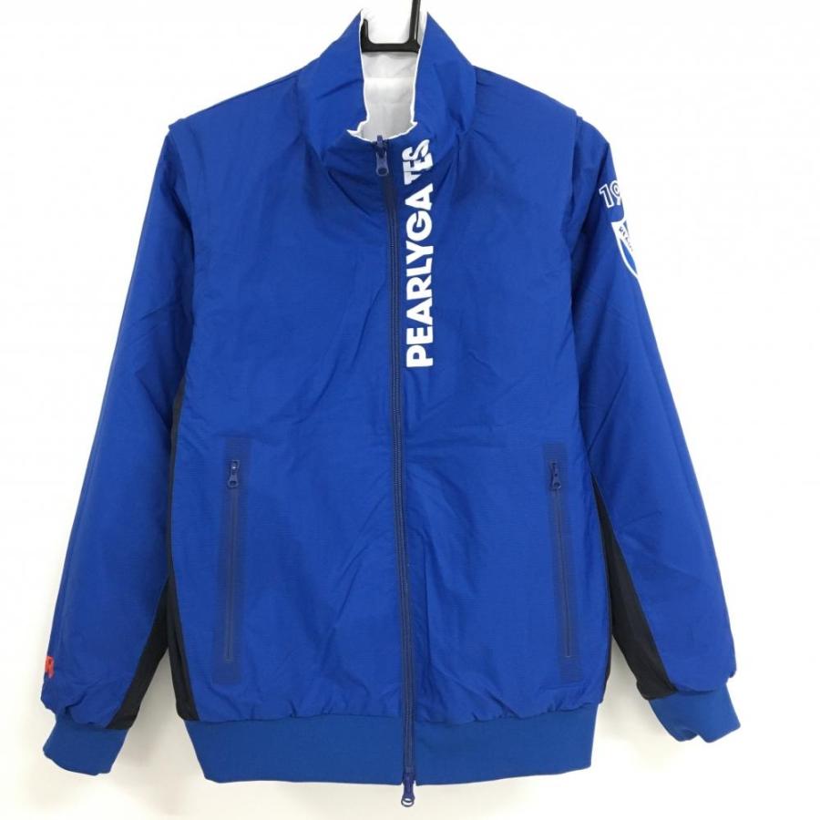 超美品】パーリーゲイツ 中綿リバーシブルジャケット 白×ブルー 4WAY
