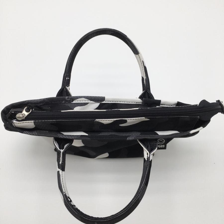 美品】パーリーゲイツ カートバッグ グレー×白 迷彩 カモフラ ニコ