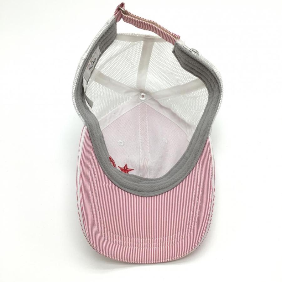 Callaway（キャロウェイ） メッシュキャップ レッド×白 細ストライプ