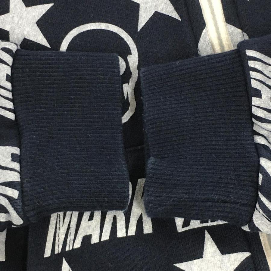 MARK&LONA（マークアンドロナ） ジップパーカー ネイビー×白 総柄