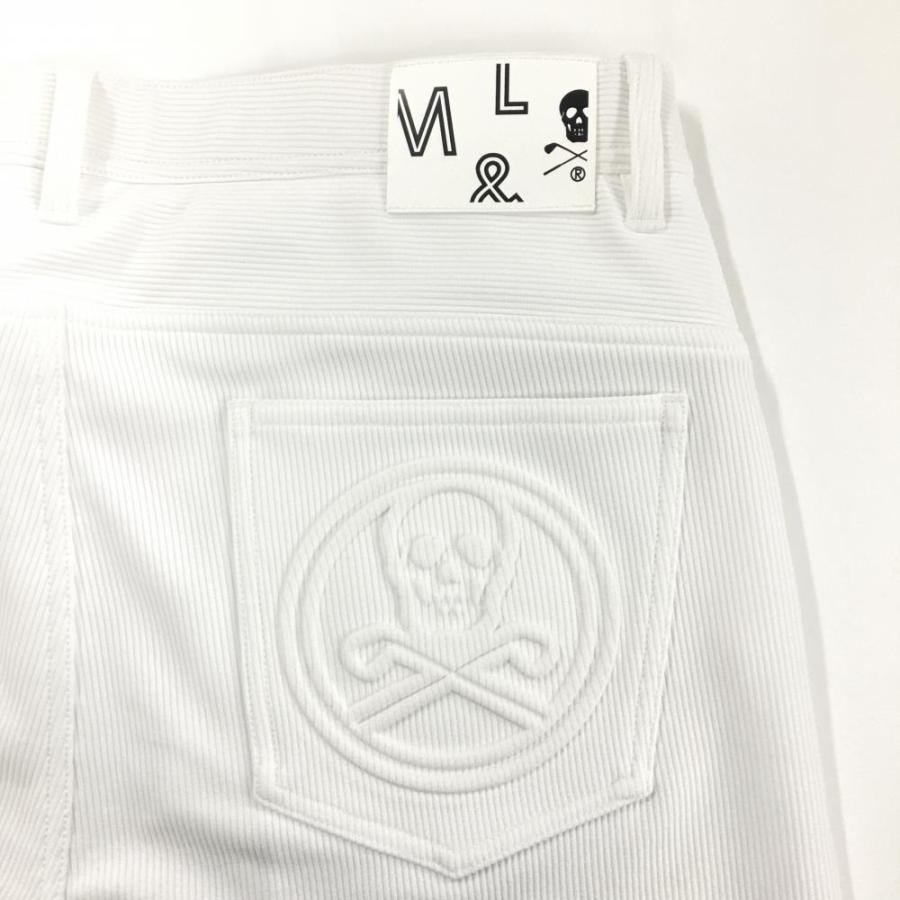 MARK&LONA（マークアンドロナ） パンツ 白 サイド立体ロゴ メンズ 50