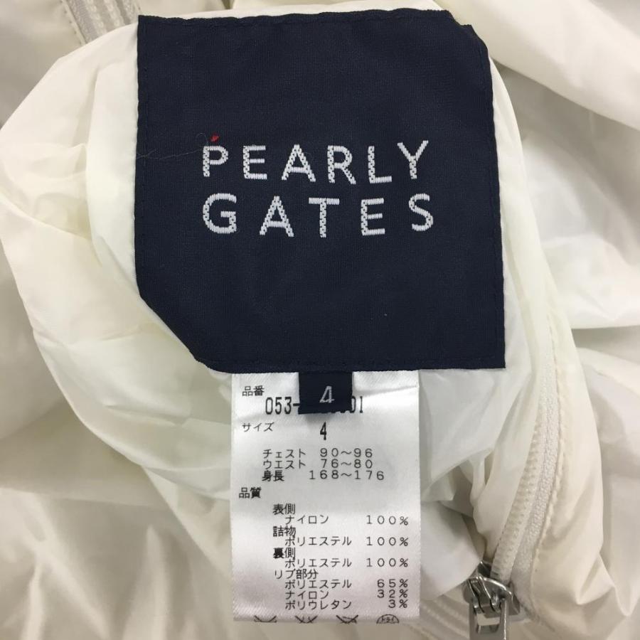 パーリーゲイツ 4WAY中綿リバーシブルジャケット 白 裏グレー ナイロン