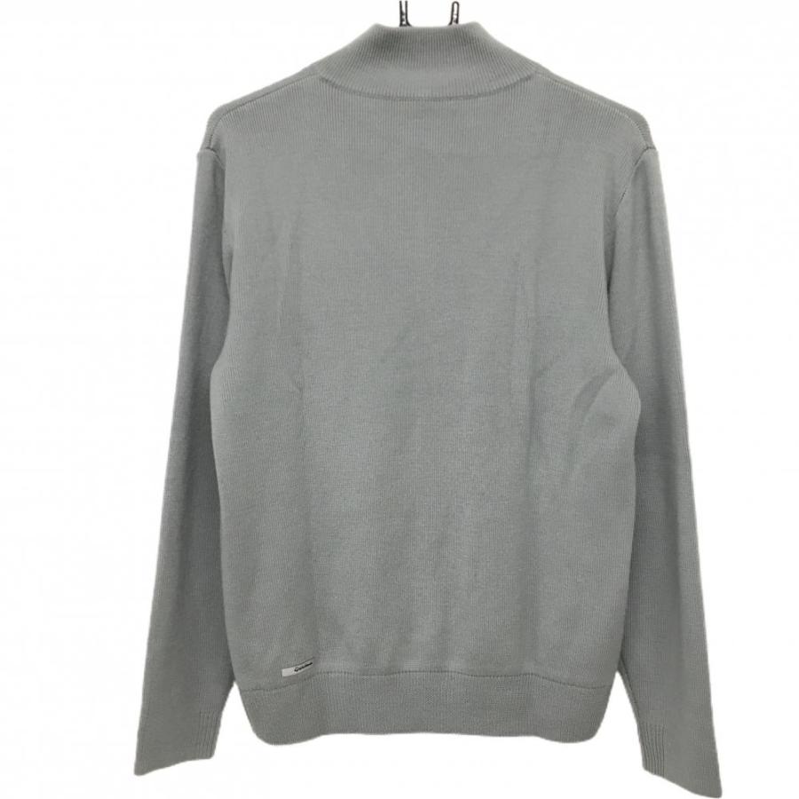 テーラーメイド ハイネックセーター グレー ニット ハーフジップ