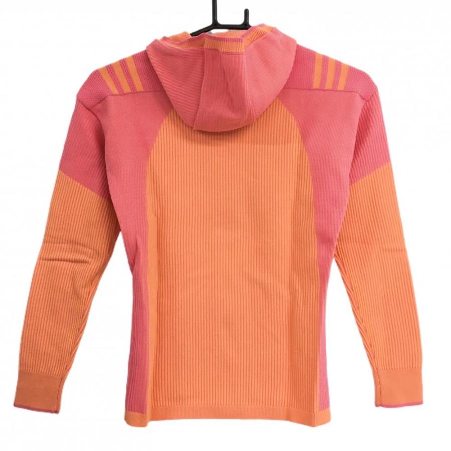 adidas（アディダス） ニットジップパーカー ピンク×オレンジ