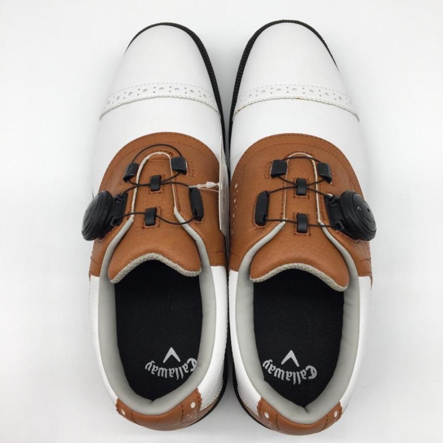 Callaway（キャロウェイ） ゴルフシューズ 白×ブラウン 3815122