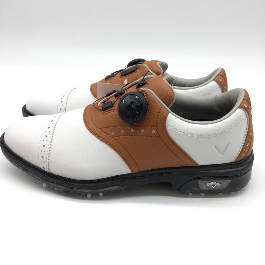 Callaway（キャロウェイ） ゴルフシューズ 白×ブラウン 3815122