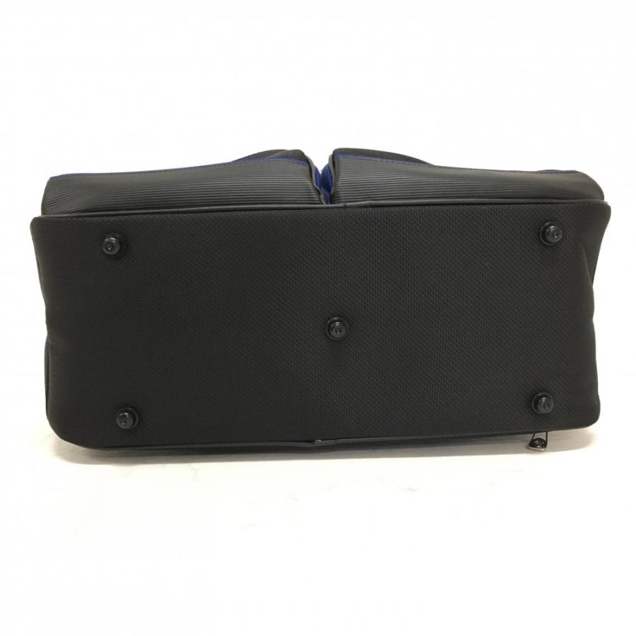 クリーブランド 2WAYボストンバッグ 黒×ブルー シューズ収納 外