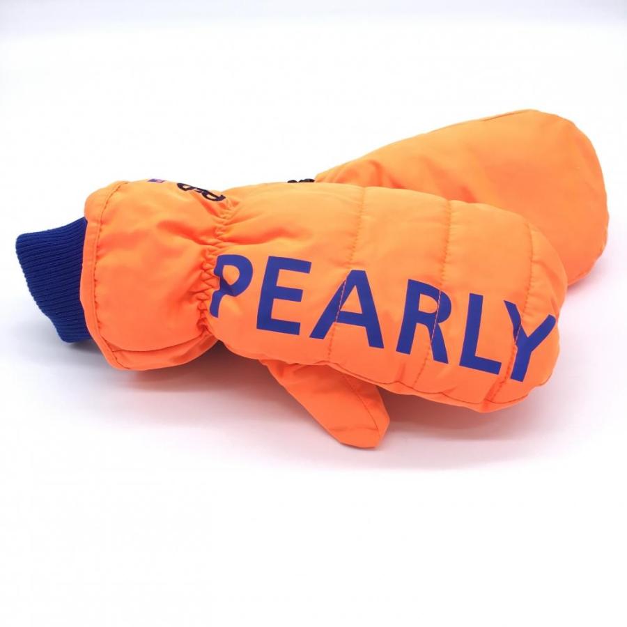 PEARLY GATES（パーリーゲイツ） ミトン 手袋 蛍光オレンジ×ブルー