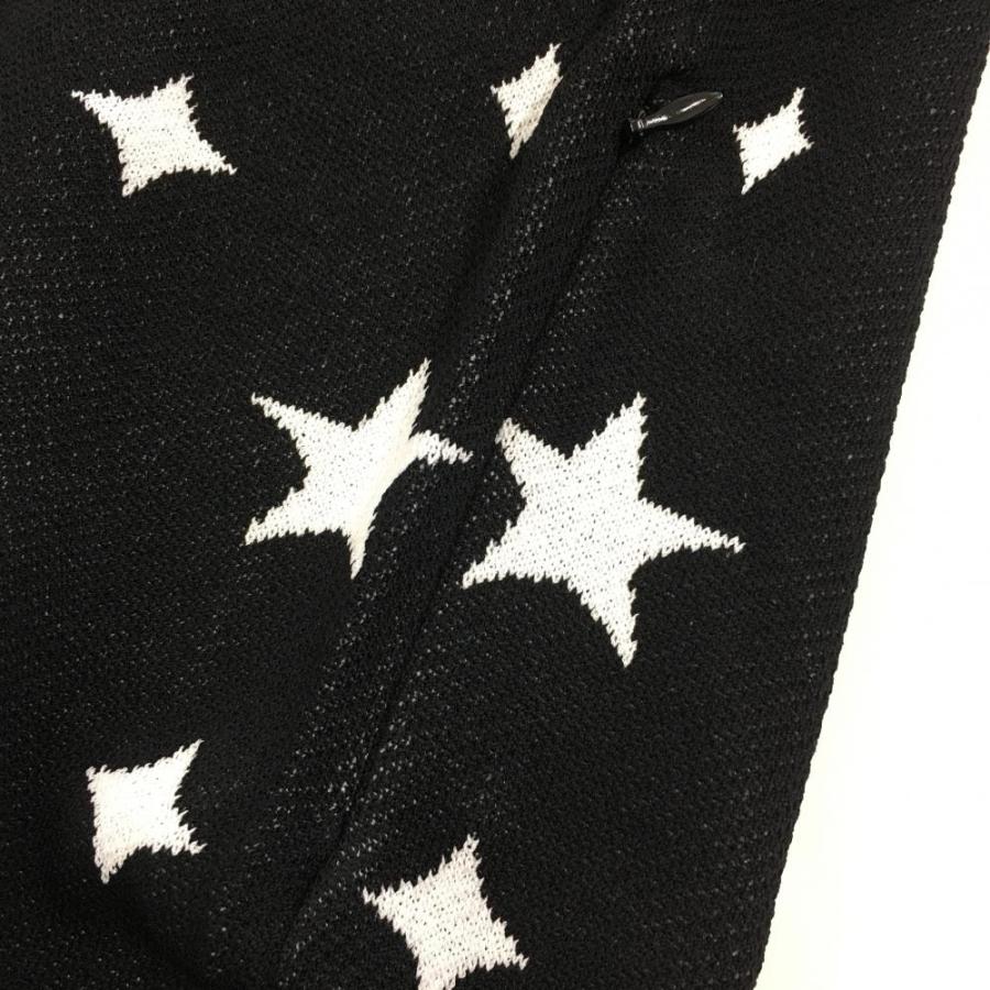 Russeluno（ラッセルノ） カーディガン 黒×白 星柄 ニット レディース