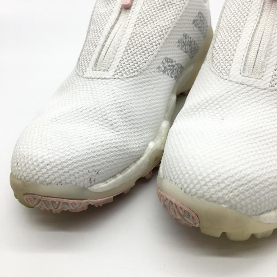 adidas（アディダス） ゴルフシューズ 白×ピンク 791001 スパイクレス