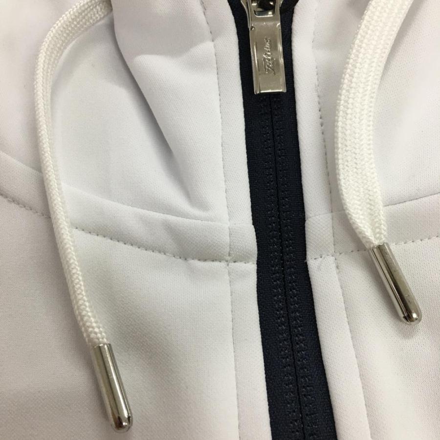 新品】タイトリスト ジップパーカー 白×ネイビー ジャージ素材