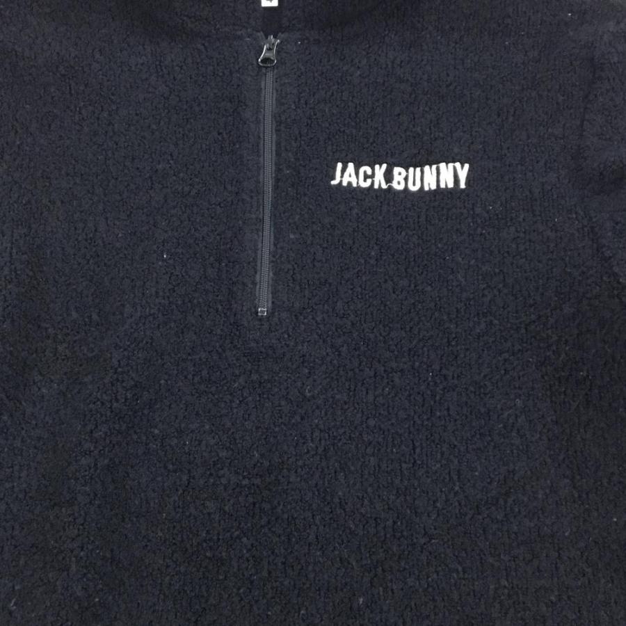 Jack Bunny!!（ジャックバニー） フード付きセーター 黒 ハーフジップ