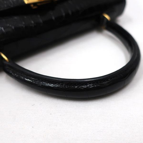 Kelly 【美品】HERMES／エルメス ケリー25 クロコダイル アリゲーター