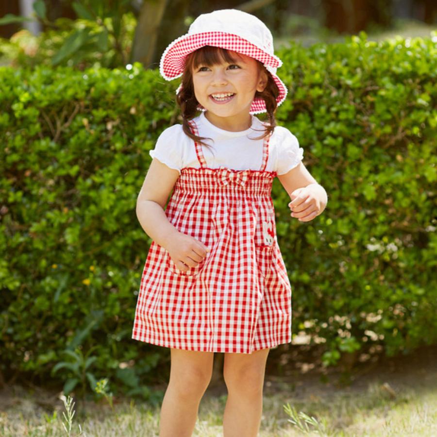 セール30%OFF！ミキハウス うさこ 重ね着風ワンピース(110cm・120cm