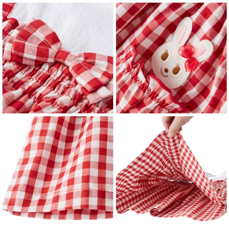 セール30%OFF！ミキハウス うさこ 重ね着風ワンピース(110cm・120cm