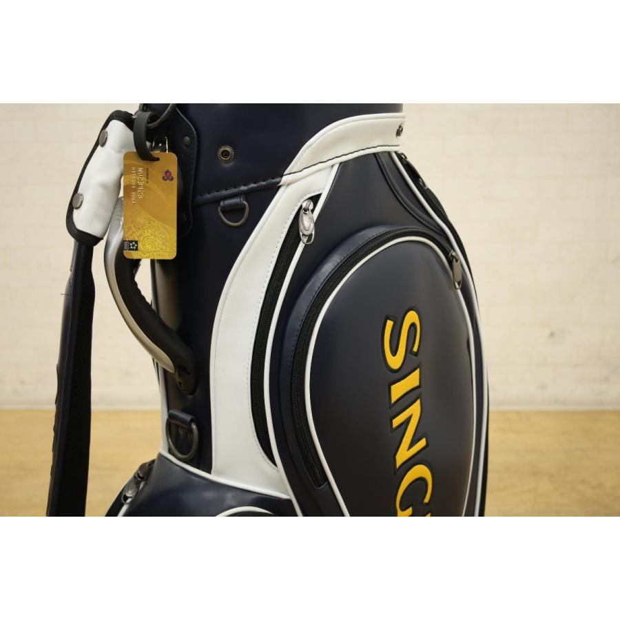 シンハー SINGHA キャディバッグ ネービー×ホワイト ゴルフバック