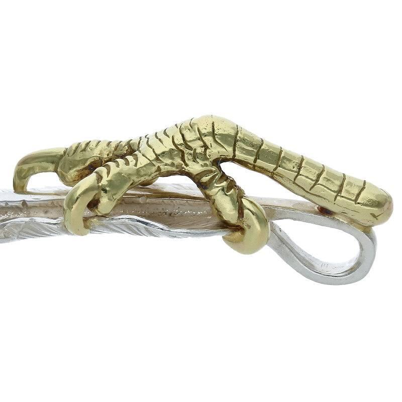 goro's（ゴローズ） ネックレストップ 金爪メタル付き特大フェザー