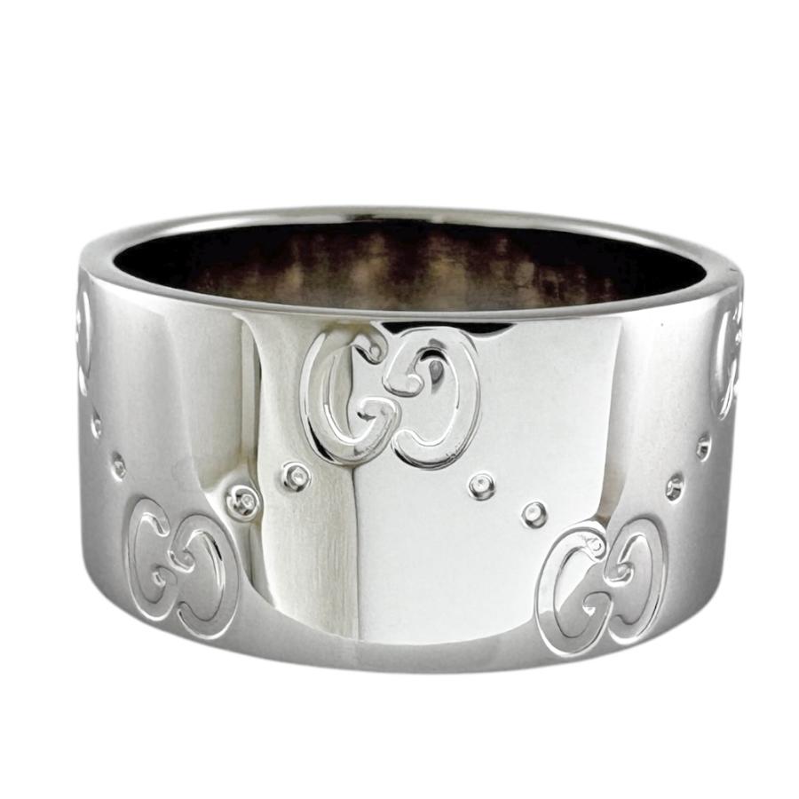 GUCCI（グッチ） アイコンワイド リング 指輪 10.5号 18金 K18ホワイト