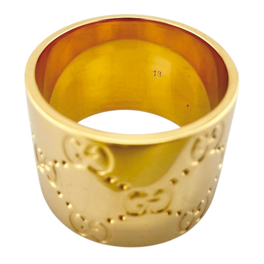 GUCCI（グッチ） アイコンワイド リング 指輪 13号 18金 K18イエロー