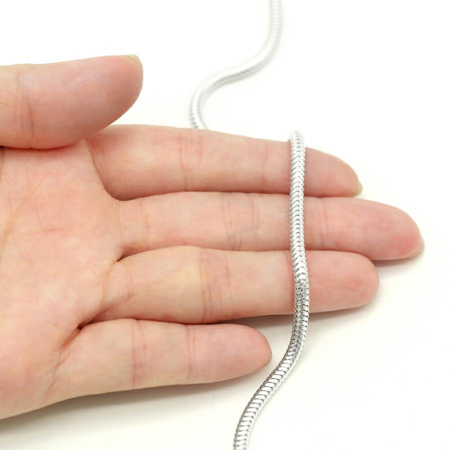 ネックレス チェーン シルバー925 スネークチェーン 幅3.0mm 長さ70cm