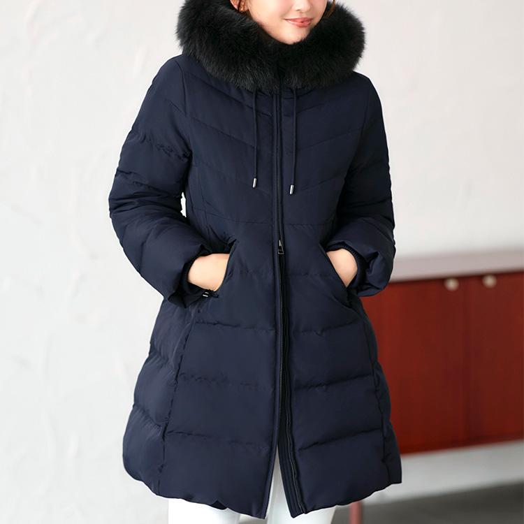 試着のみ】ruirue boutique ロングコート ファー M ネイビー 試着のみ