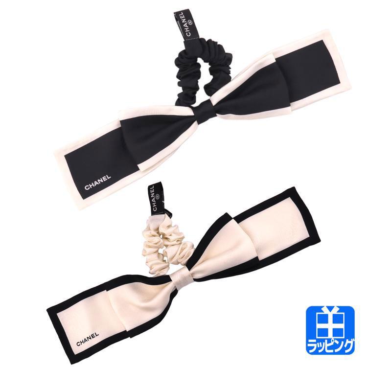CHANEL（シャネル） ヘア アクセサリー シルクリボン シュシュ 髪飾り