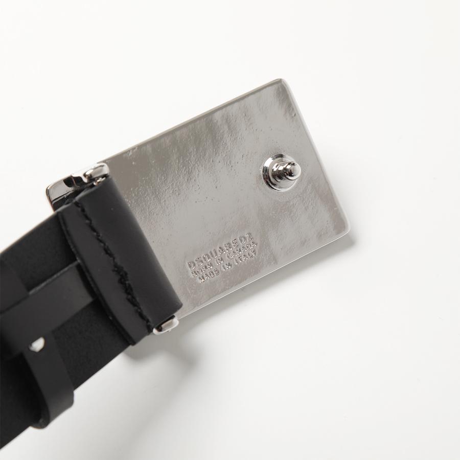 DSQUARED2（ディースクエアード） ベルト Icon Plaque Leather Belt