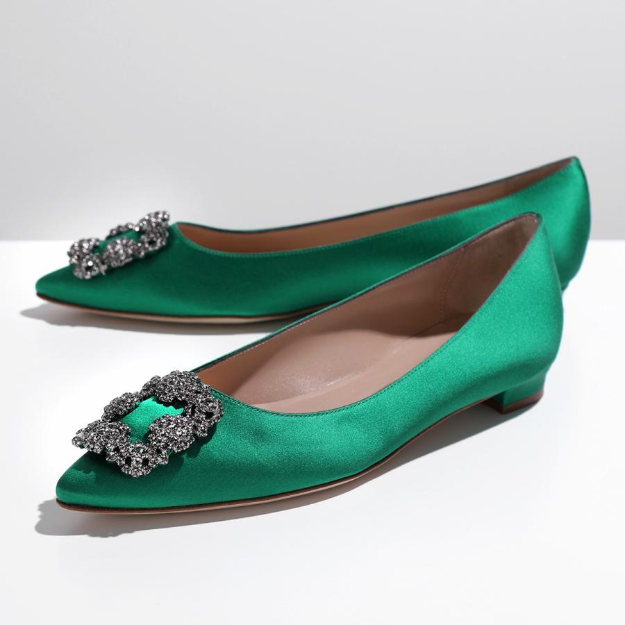 MANOLO BLAHNIK（マノロブラニク） パンプス HANGISIFLAT FMC SATIN